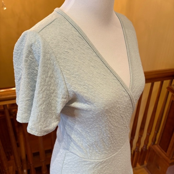 Asymmetrical Wrap Feminine Mint Dress Sz S - Picture 5 of 9